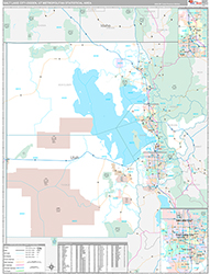 Salt Lake City Metro Area Wall Map Premium Style 2026